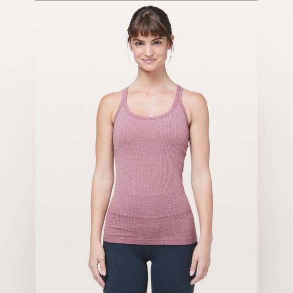 lululemon Ebb To Street Tank In Fague Ribbed Size 6 - Picture 1 of 11